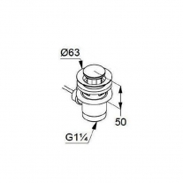 Baterie lavoar Kludi, Pure & Easy, h=7 cm, ventil metalic